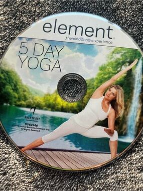 Element 5 Day Yoga DVD - White & Green Scenic Artwork